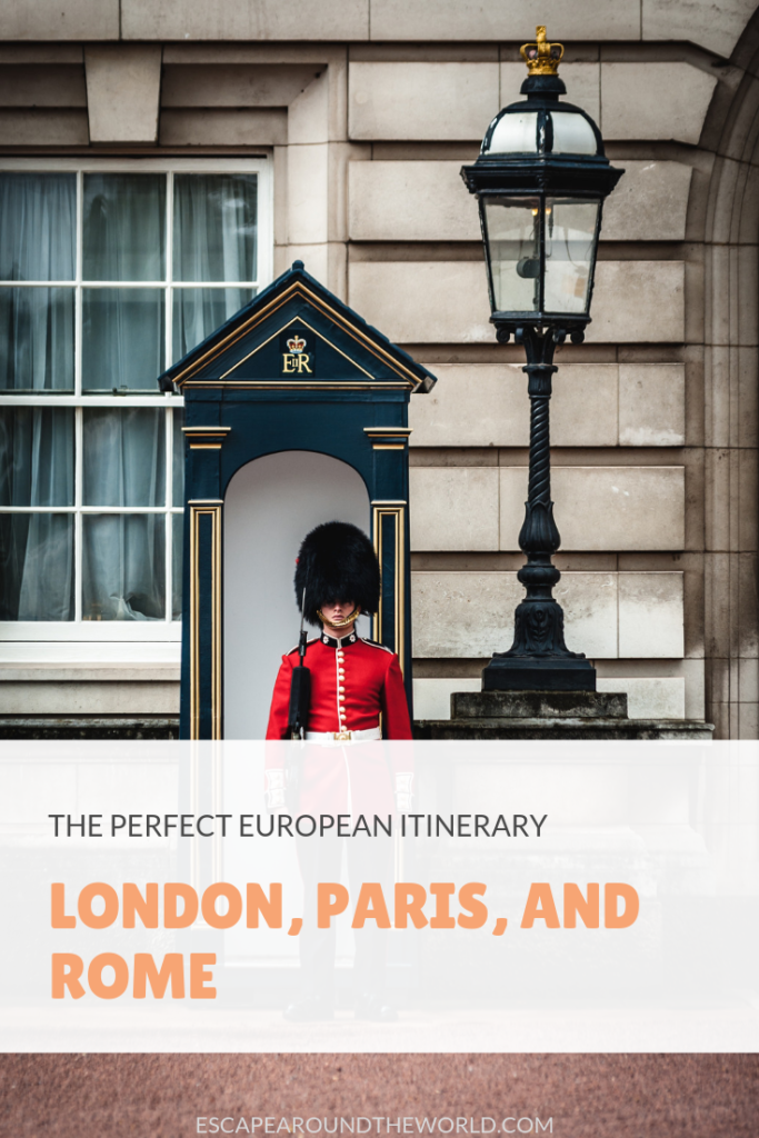 London, Paris & Rome day Itinerary